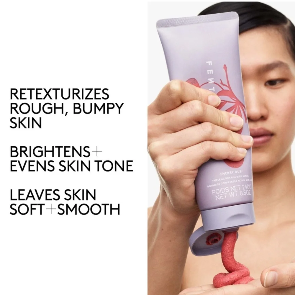 🍒 FENTY SKIN Cherry Dub Triple Action AHA Body Scrub